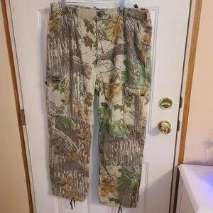 Vintage WELL WORN Prestige Jungle Fatigue Realtree Camo Cargo Pants Mens Sz XL